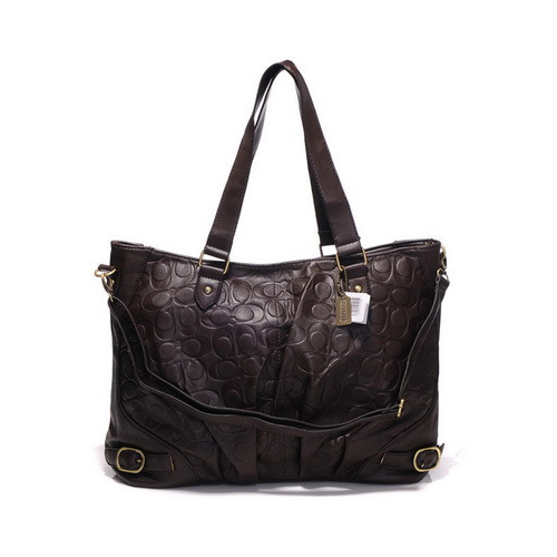 Coach Embossed In Monogram Large Coffee Satchels DGE | Coach Outlet Canada